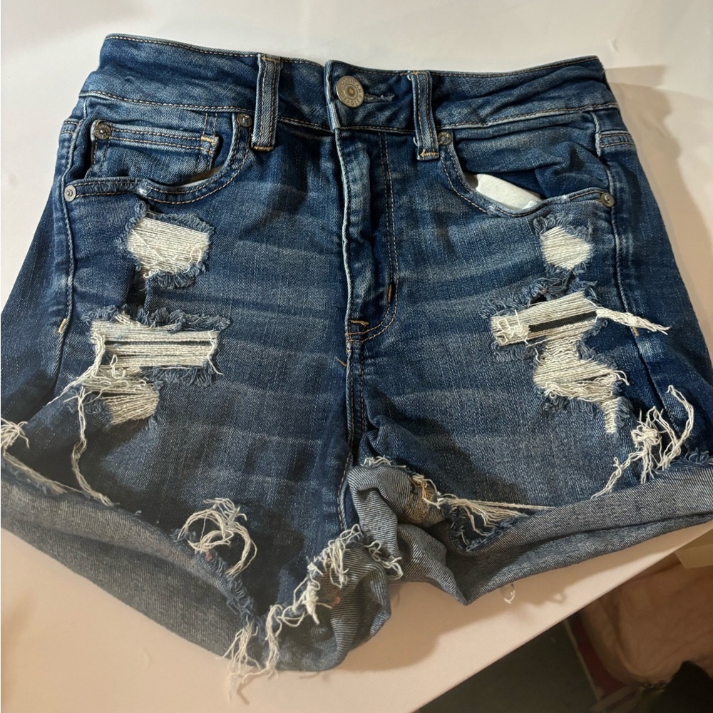 American eagle hi rise shorties